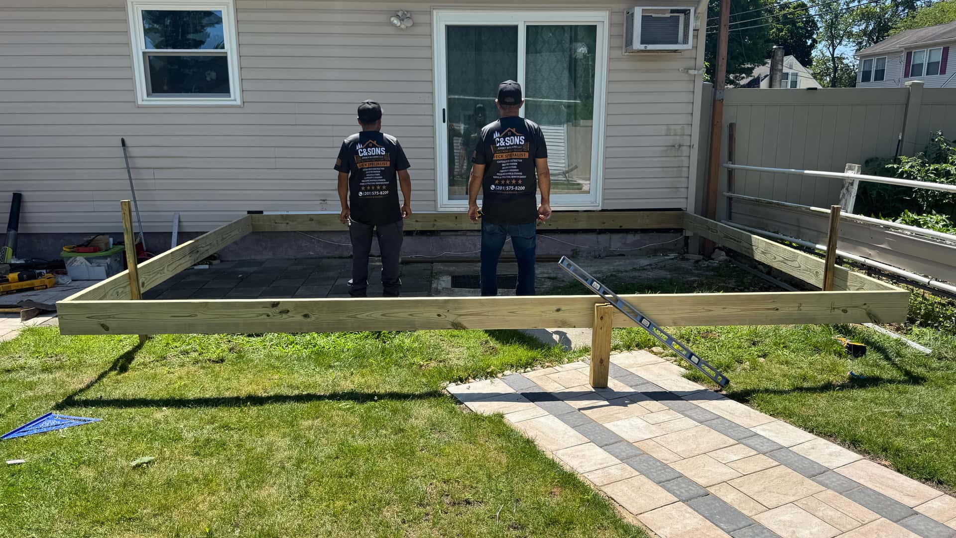 Deck project by C&Sons Jersey Builders